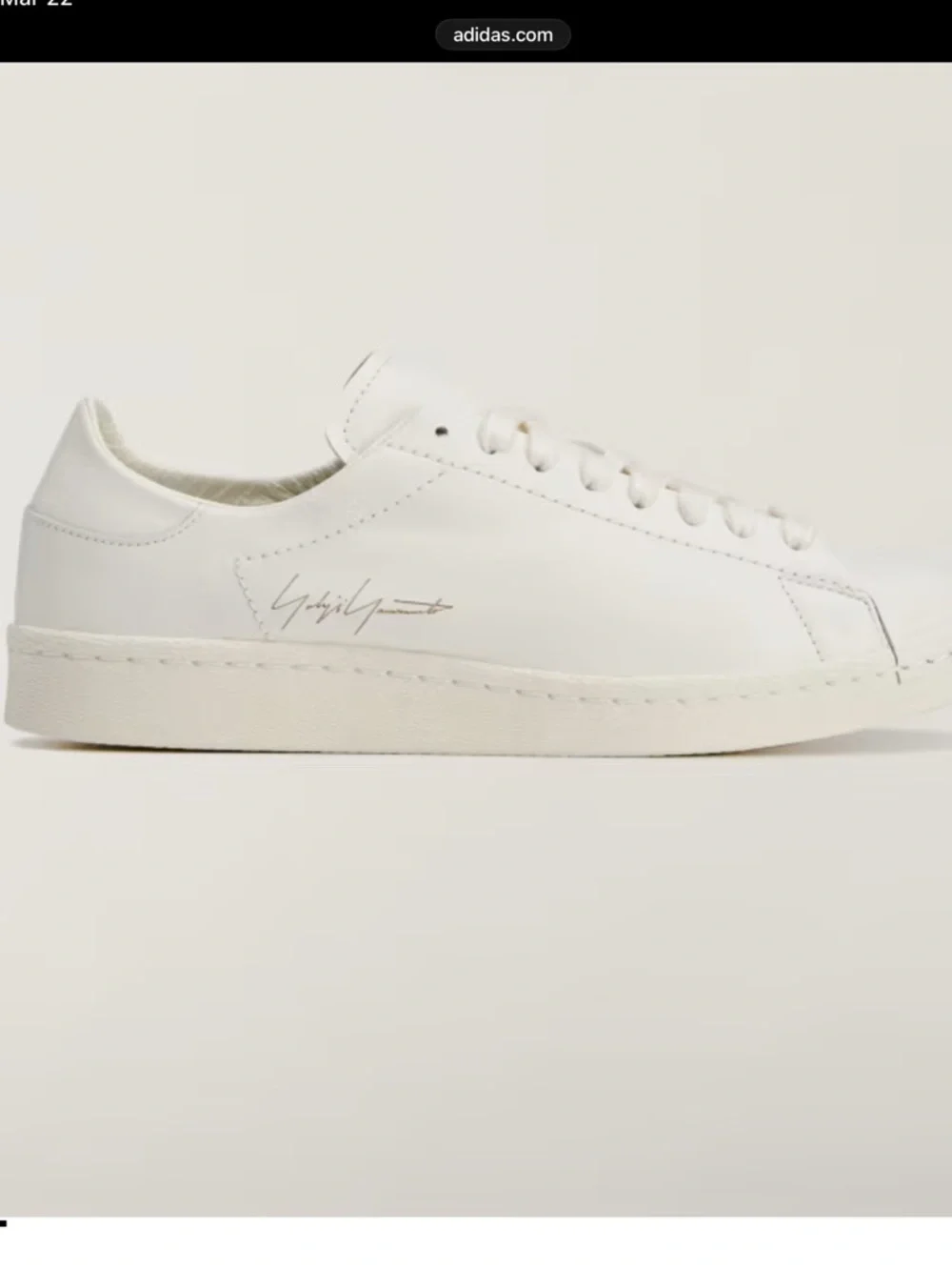 ADIDAS Y-3 SUPERSTAR YOHJI YAMAMOTO LEATHER SNEAKERS SIZE 8 - Picture 6 of 13